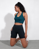 3-Pack Seamless Racerback Crop Tank Tops - ododos