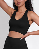 3-Pack Seamless Racerback Crop Tank Tops - ododos