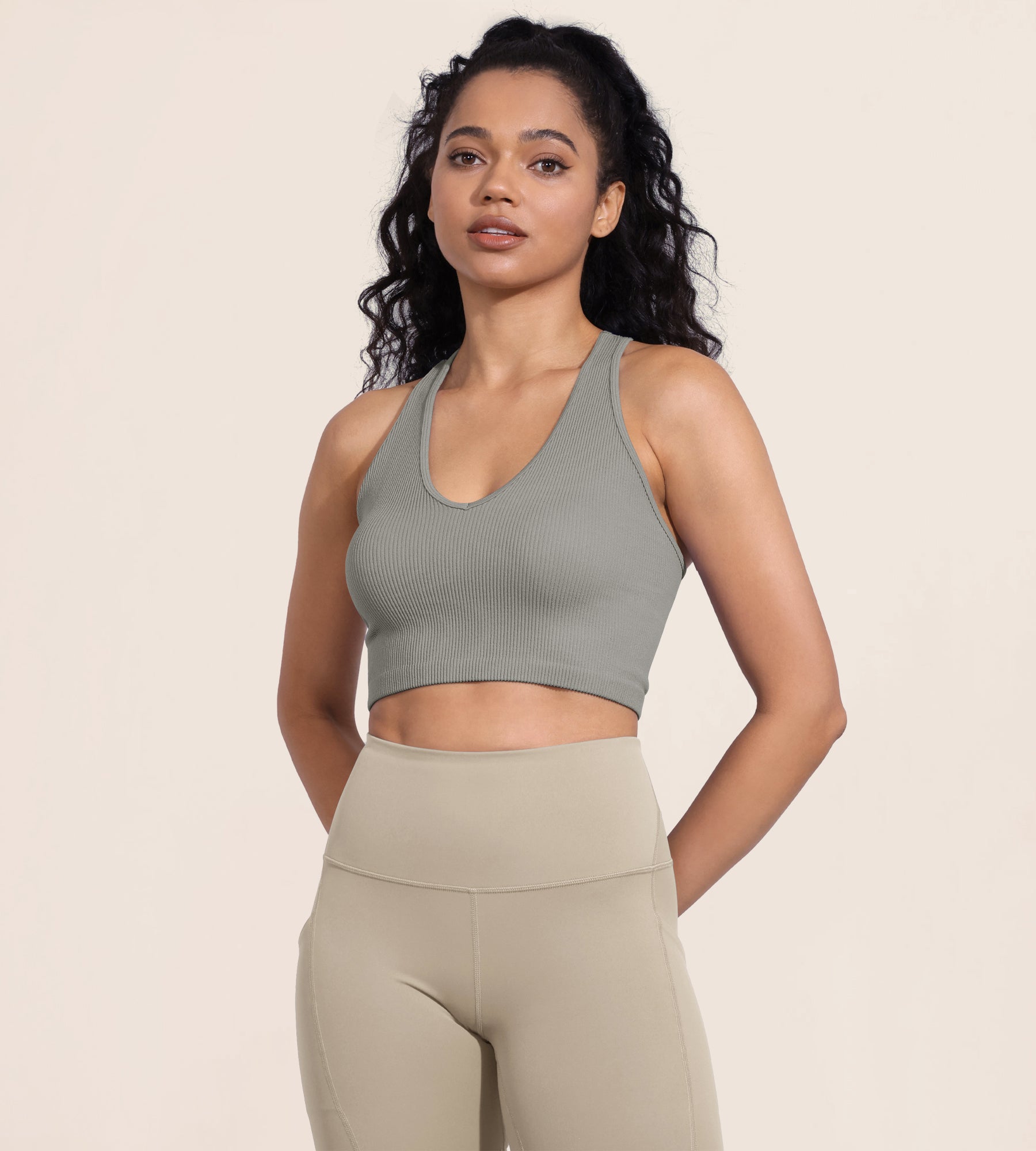 3-Pack Seamless Racerback Crop Tank Tops - ododos