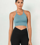 3-Pack Crop Length Waffle Knit Seamless Camisole Cropped Tank Tops - ododos