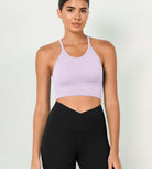 3-Pack Crop Length Waffle Knit Seamless Camisole Cropped Tank Tops - ododos