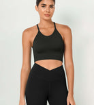 3-Pack Crop Length Waffle Knit Seamless Camisole Cropped Tank Tops - ododos