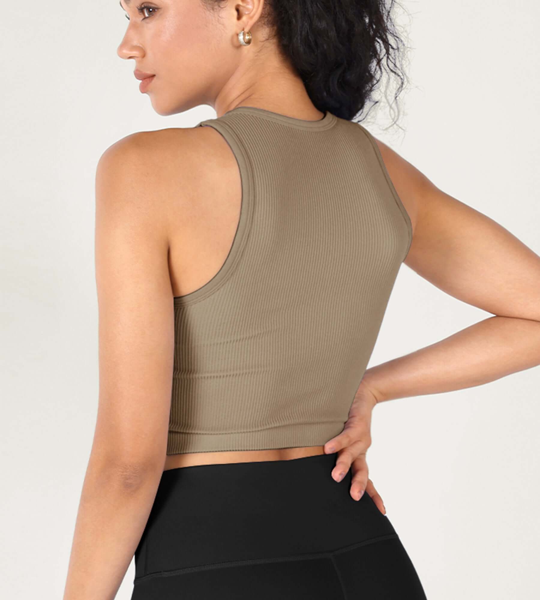 3-Pack High Neck Cropped Tank Tops - Seamless Style – ododos