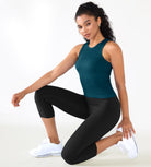 3-Pack Seamless Ribbed High Neck Tank Tops - ododos