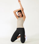 3-Pack Seamless Ribbed High Neck Tank Tops - ododos