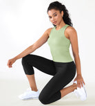 3-Pack Seamless Ribbed High Neck Tank Tops - ododos