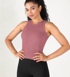 3-Pack Seamless Ribbed High Neck Tank Tops - ododos