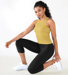 3-Pack Seamless Ribbed High Neck Tank Tops - ododos