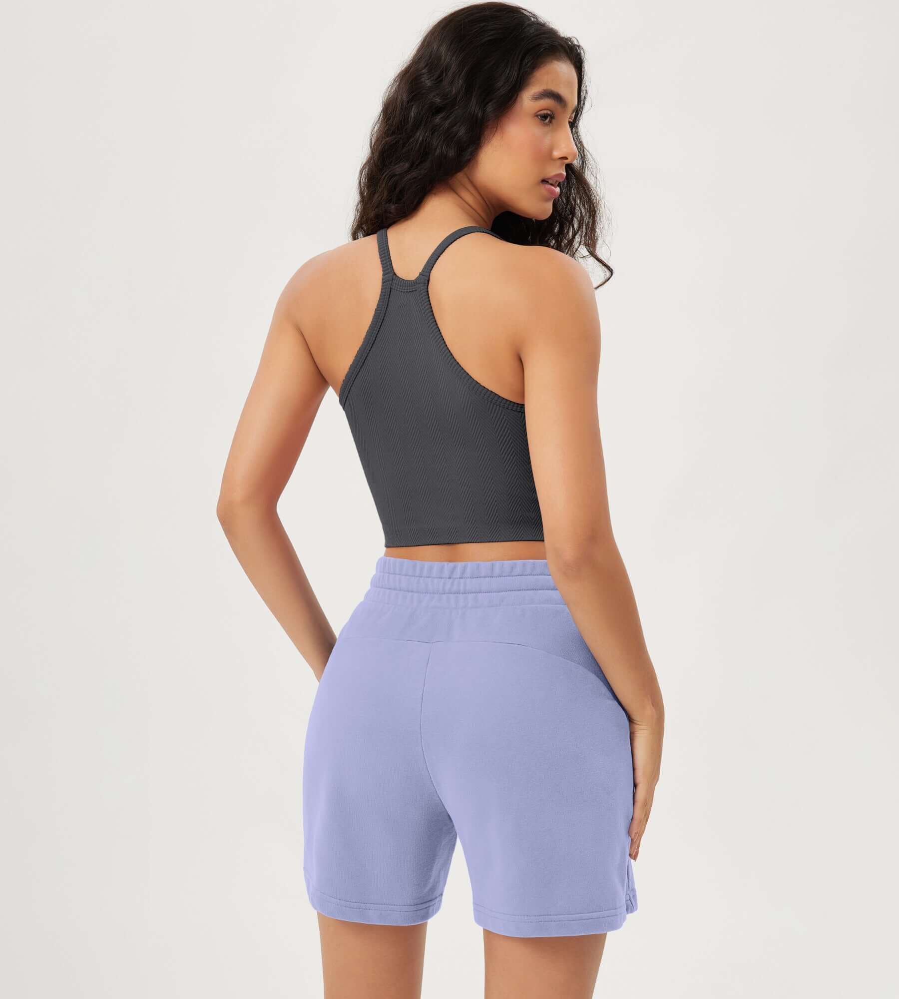 3-Pack Crop Length Herringbone Knit Seamless Soft Camisole Tank Tops - ododos