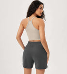 3-Pack Crop Length Herringbone Knit Seamless Soft Camisole Tank Tops - ododos