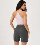 3-Pack Crop Length Herringbone Knit Seamless Soft Camisole Tank Tops - ododos