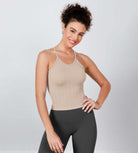 3-Pack Waist Length Herringbone Knit Seamless Soft Camisole Tank Tops - ododos