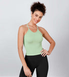 3-Pack Waist Length Herringbone Knit Seamless Soft Camisole Tank Tops - ododos