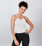 3-Pack Waist Length Herringbone Knit Seamless Soft Camisole Tank Tops - ododos