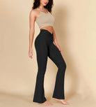 32" Twist High Waist Casual Bootcut Yoga Flared Pants - ododos