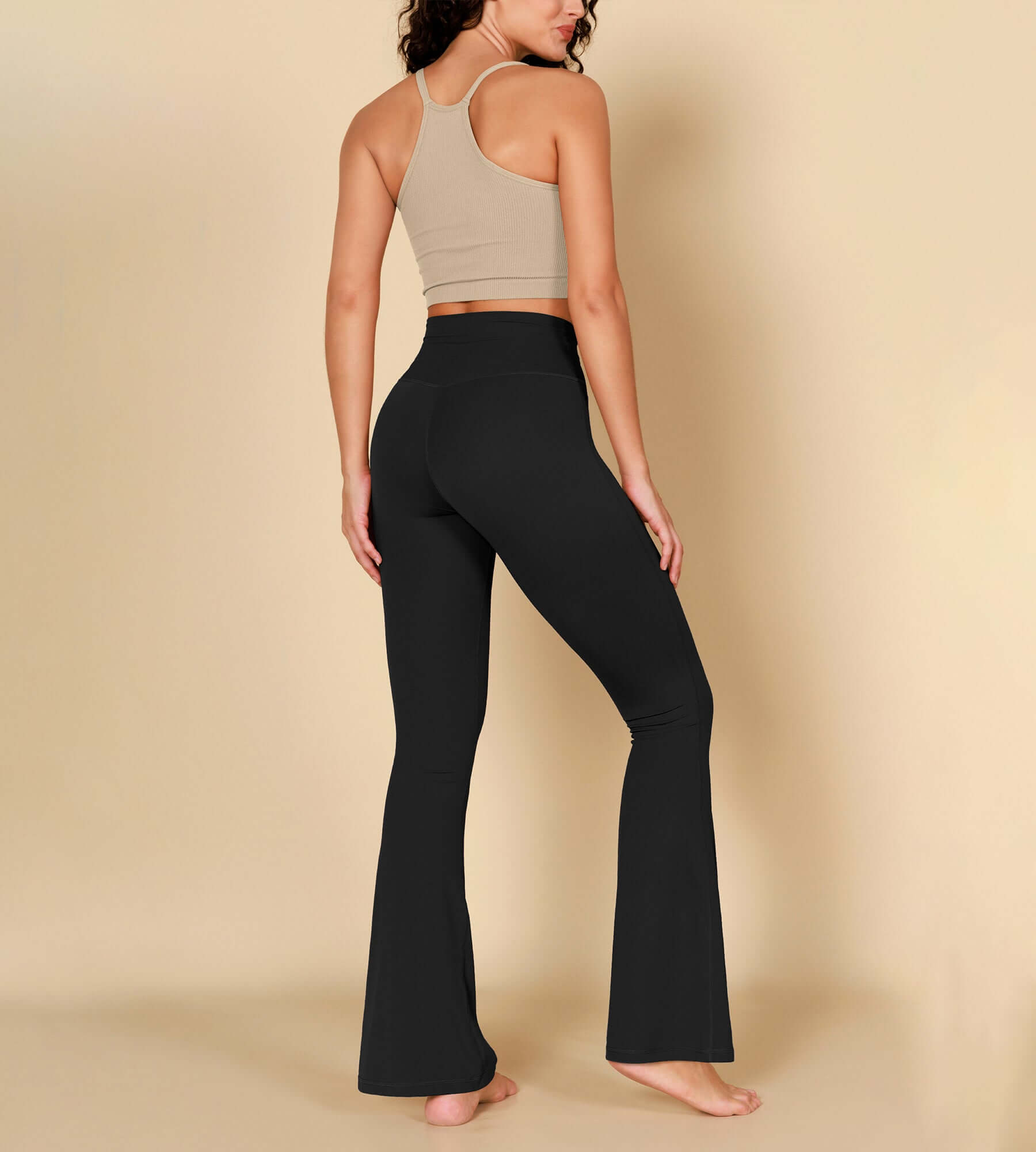 32" Twist High Waist Casual Bootcut Yoga Flared Pants - ododos