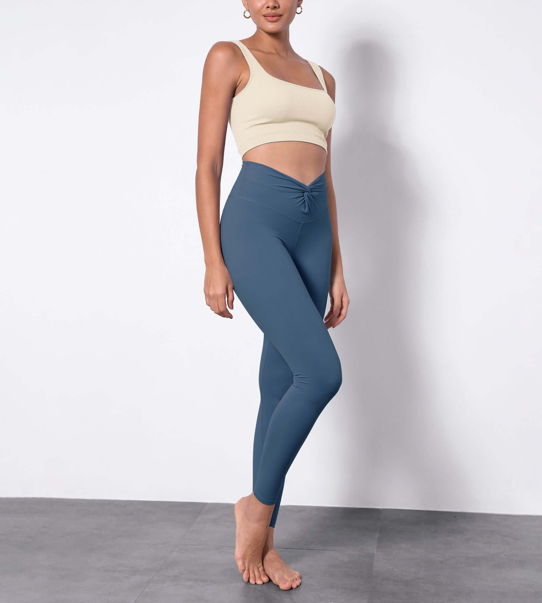 Buttery Soft Crossover Twist at Waist Yoga Leggings