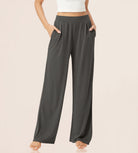 29" Drapey Soft WideHigh Waist Lounge Pants with Pockets - ododos