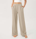 29" Drapey Soft WideHigh Waist Lounge Pants with Pockets - ododos