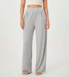 29" Drapey Soft WideHigh Waist Lounge Pants with Pockets - ododos