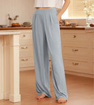 29" Drapey Soft WideHigh Waist Lounge Pants with Pockets - ododos