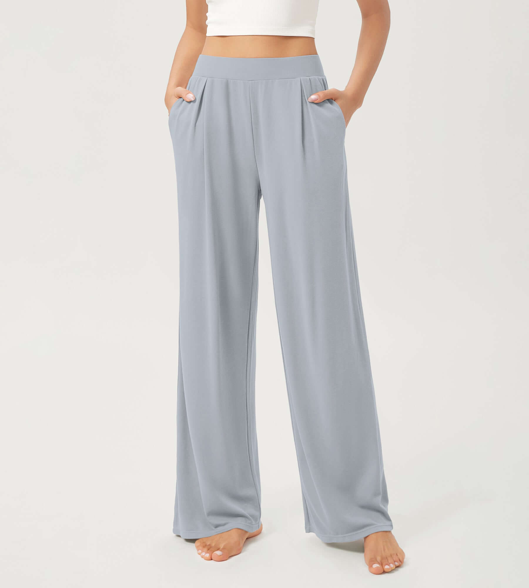 29 Drapey Soft WideHigh Waist Lounge Pants with Pockets - ododos