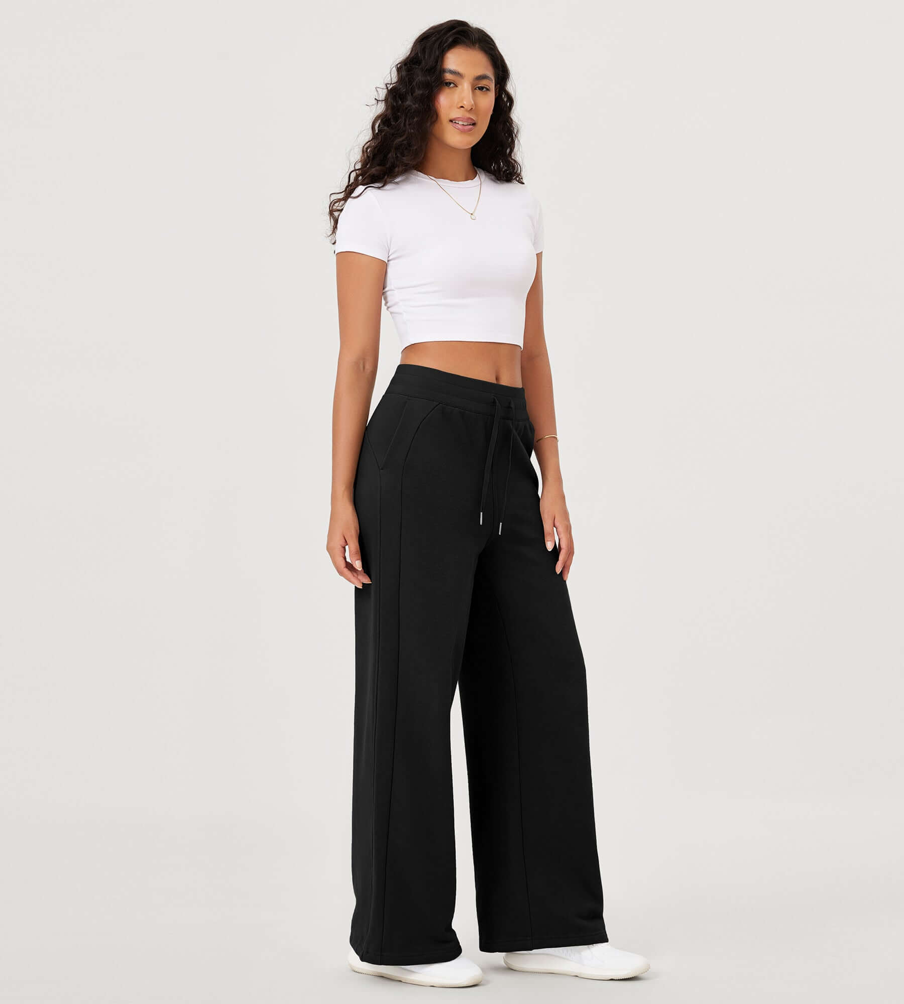 Fleece Lined Mid-Rise Relaxed Pull-On Jogger Pant with Pockets - ododos