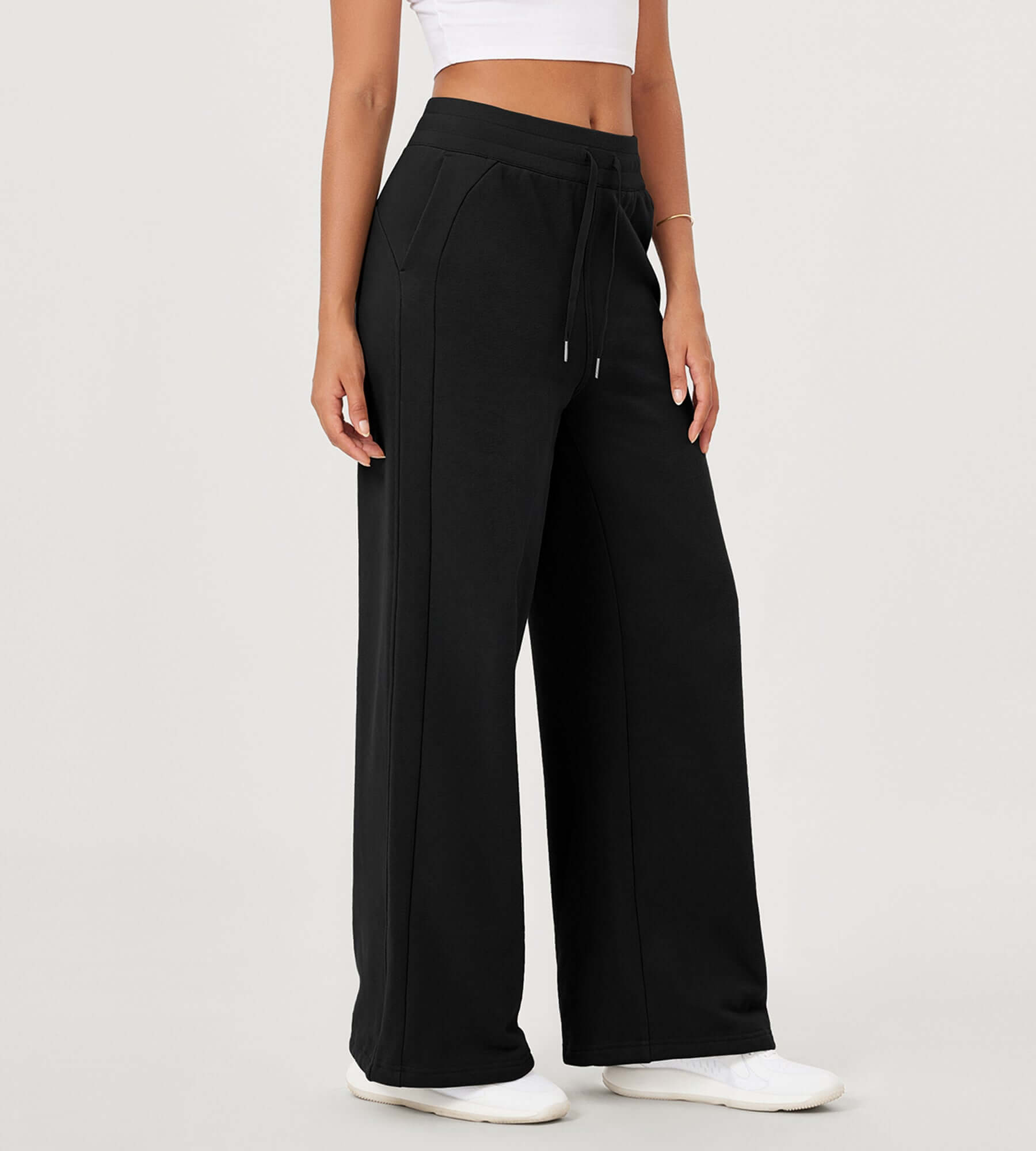 Fleece Lined Mid-Rise Relaxed Pull-On Jogger Pant with Pockets - ododos