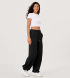 Fleece Lined Mid-Rise Relaxed Pull-On Jogger Pant with Pockets - ododos