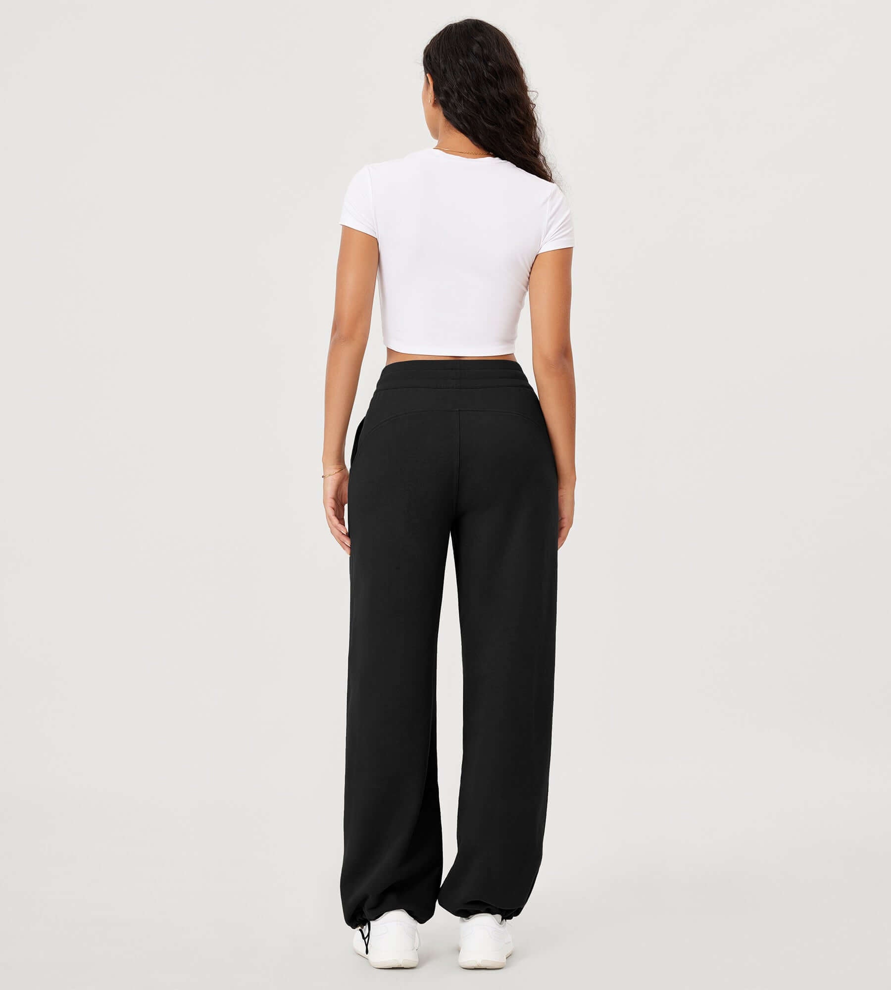 Fleece Lined Mid-Rise Relaxed Pull-On Jogger Pant with Pockets - ododos