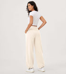 Fleece Lined Mid-Rise Relaxed Pull-On Jogger Pant with Pockets - ododos