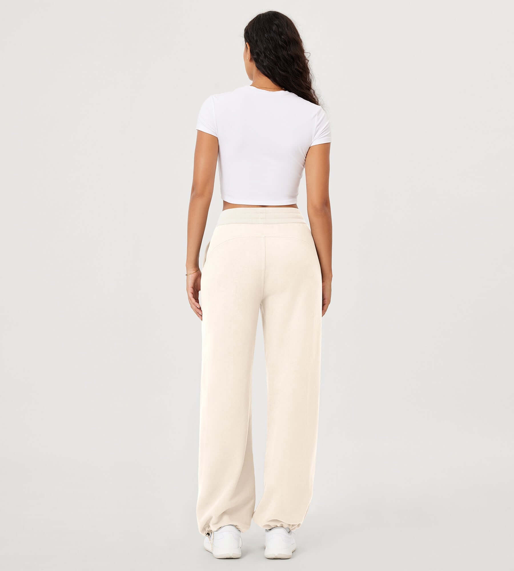 Fleece Lined Mid-Rise Relaxed Pull-On Jogger Pant with Pockets - ododos