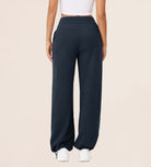 Fleece Lined Mid-Rise Relaxed Pull-On Jogger Pant with Pockets - ododos