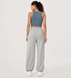 Fleece Lined Mid-Rise Relaxed Pull-On Jogger Pant with Pockets - ododos