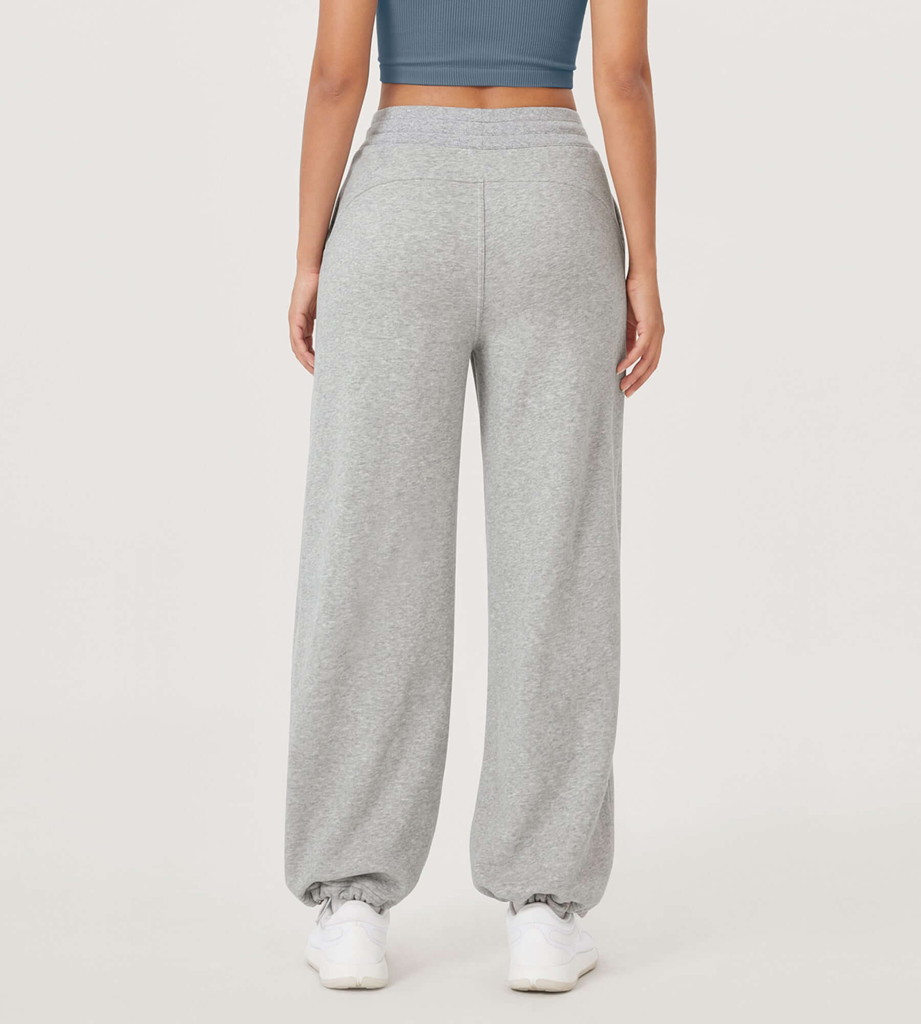 Fleece Lined Mid-Rise Relaxed Pull-On Jogger Pant with Pockets - ododos