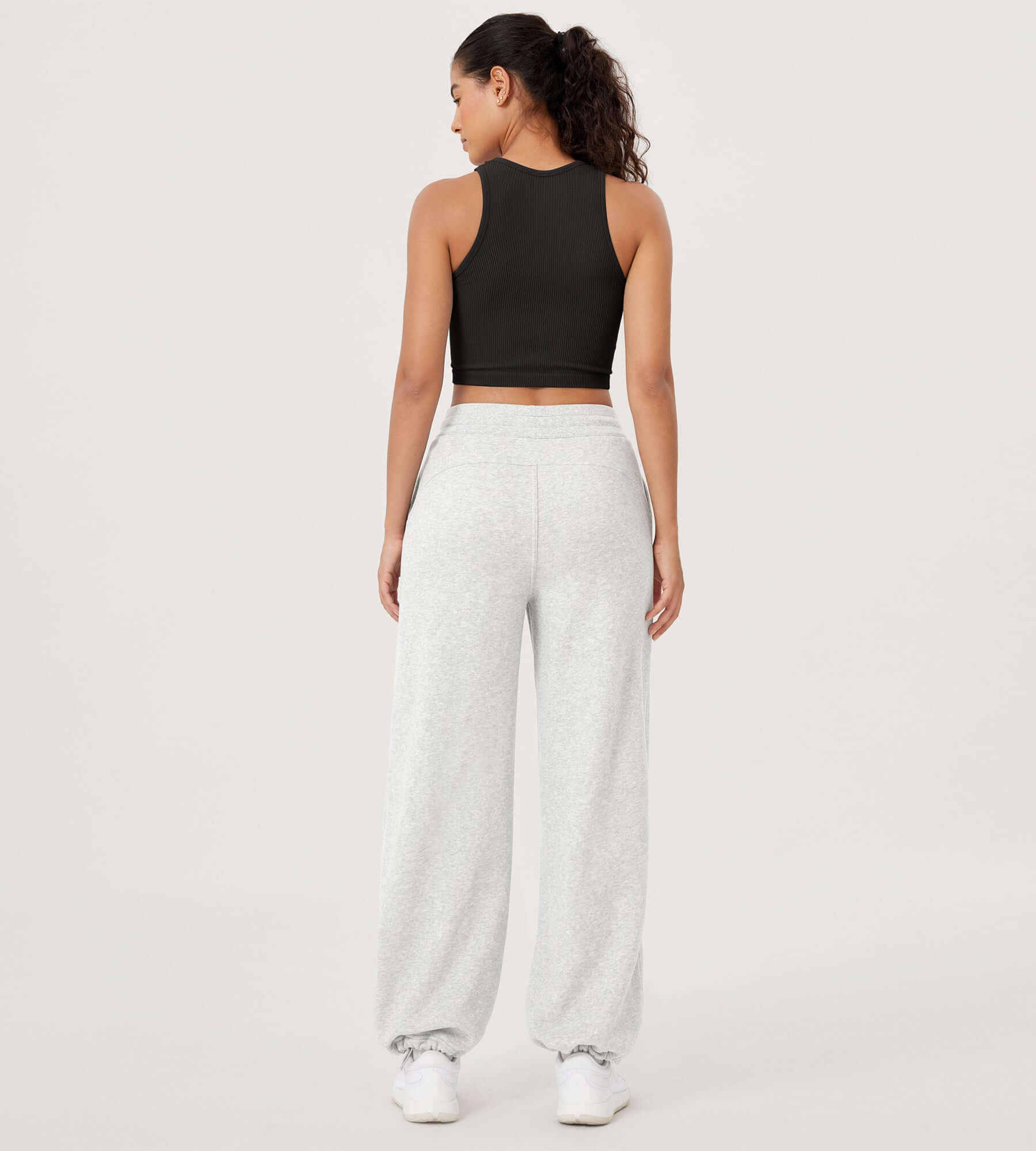 Fleece Lined Mid-Rise Relaxed Pull-On Jogger Pant with Pockets - ododos