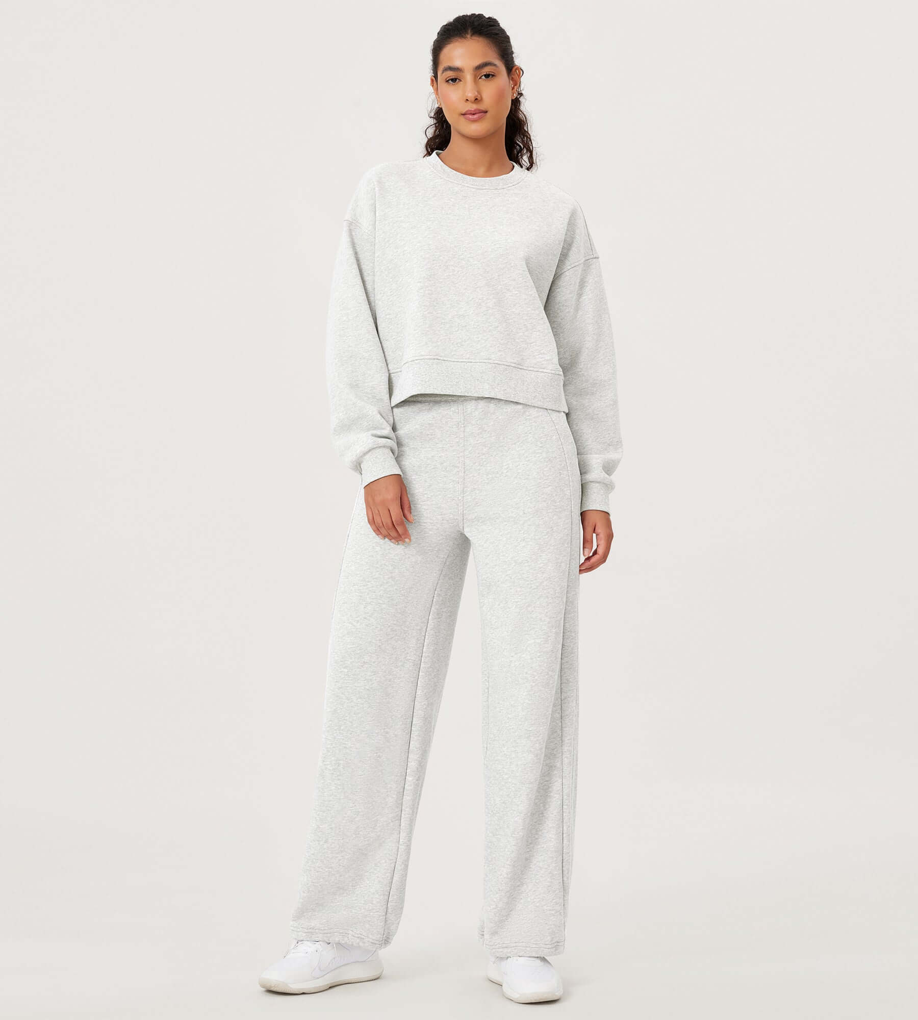 Fleece Lined Mid-Rise Relaxed Pull-On Jogger Pant with Pockets - ododos