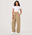 Fleece Lined Mid-Rise Relaxed Pull-On Jogger Pant with Pockets - ododos