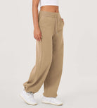 Fleece Lined Mid-Rise Relaxed Pull-On Jogger Pant with Pockets - ododos