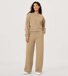 Fleece Lined Mid-Rise Relaxed Pull-On Jogger Pant with Pockets - ododos