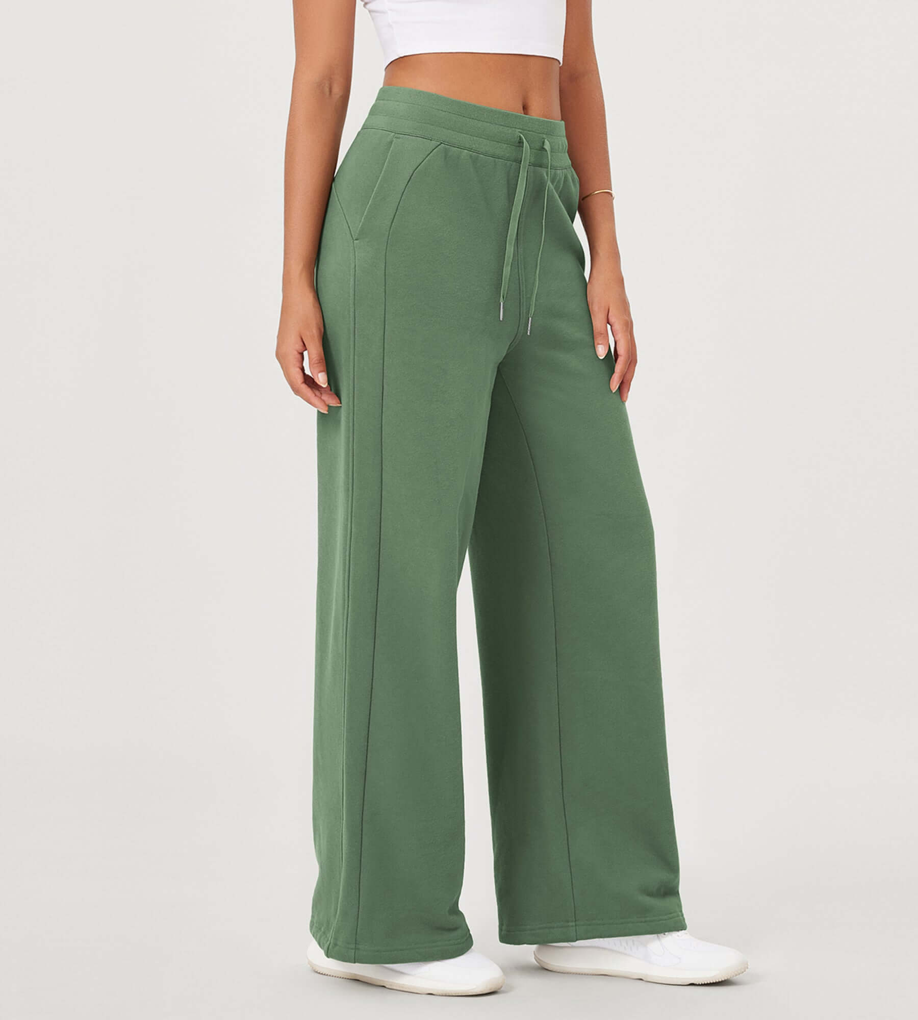 Fleece Lined Mid-Rise Relaxed Pull-On Jogger Pant with Pockets - ododos