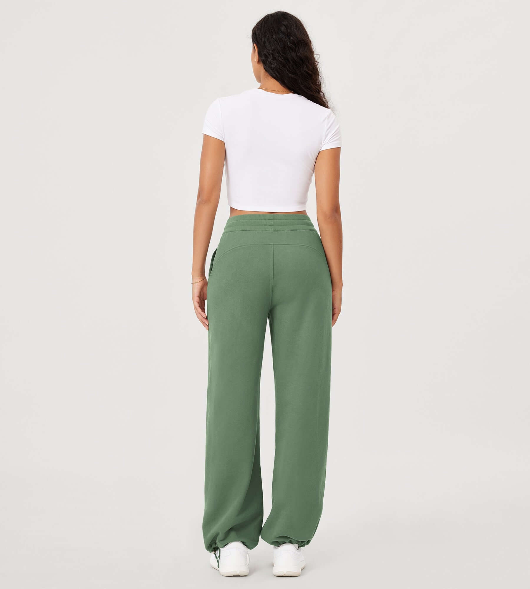 Fleece Lined Mid-Rise Relaxed Pull-On Jogger Pant with Pockets - ododos