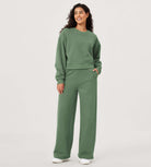 Fleece Lined Mid-Rise Relaxed Pull-On Jogger Pant with Pockets - ododos