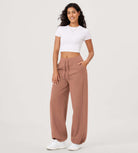 Fleece Lined Mid-Rise Relaxed Pull-On Jogger Pant with Pockets - ododos