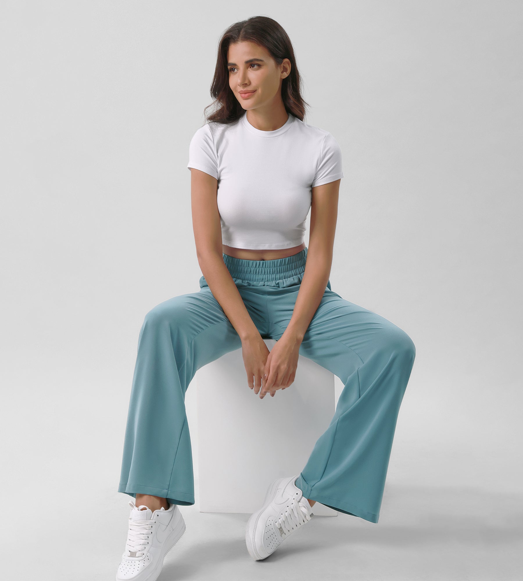 Chiffon Flowy Wide Leg Pants - ododos