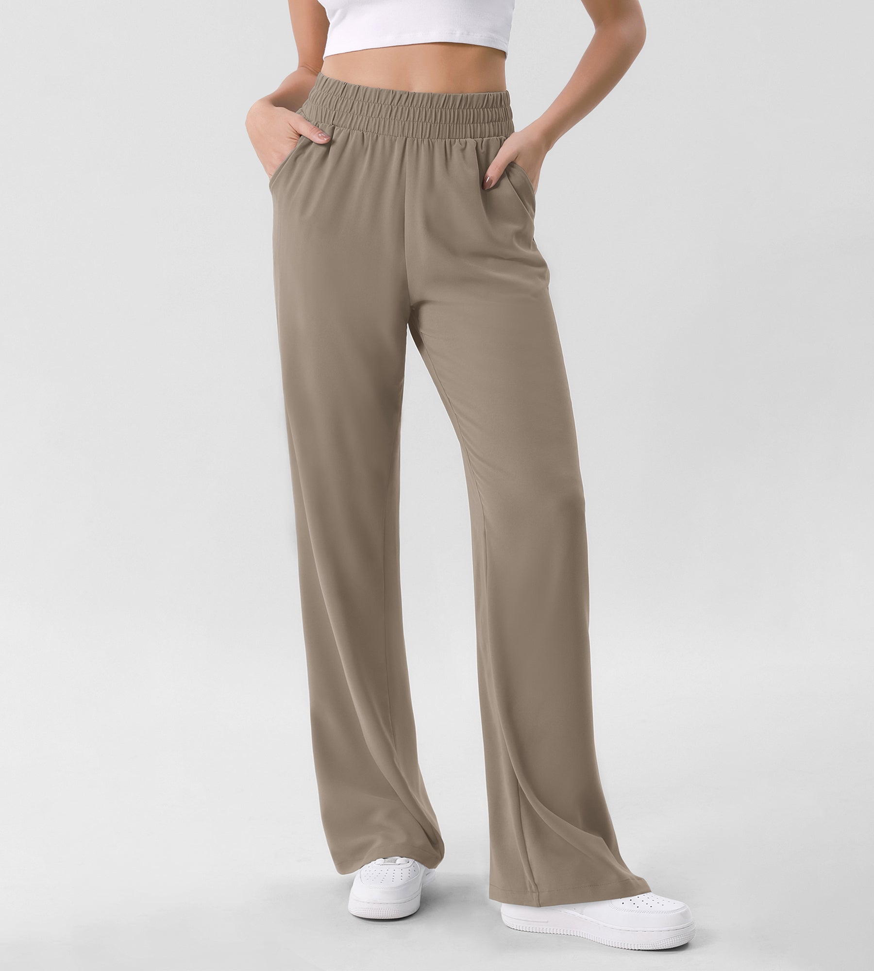 Chiffon Flowy Wide Leg Pants - ododos