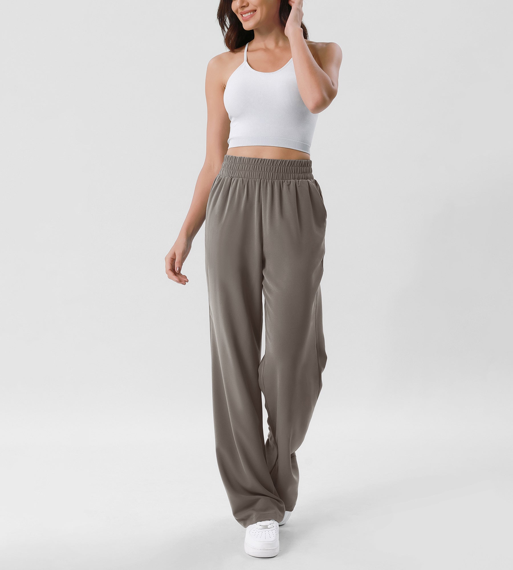 Chiffon Flowy Wide Leg Pants - ododos