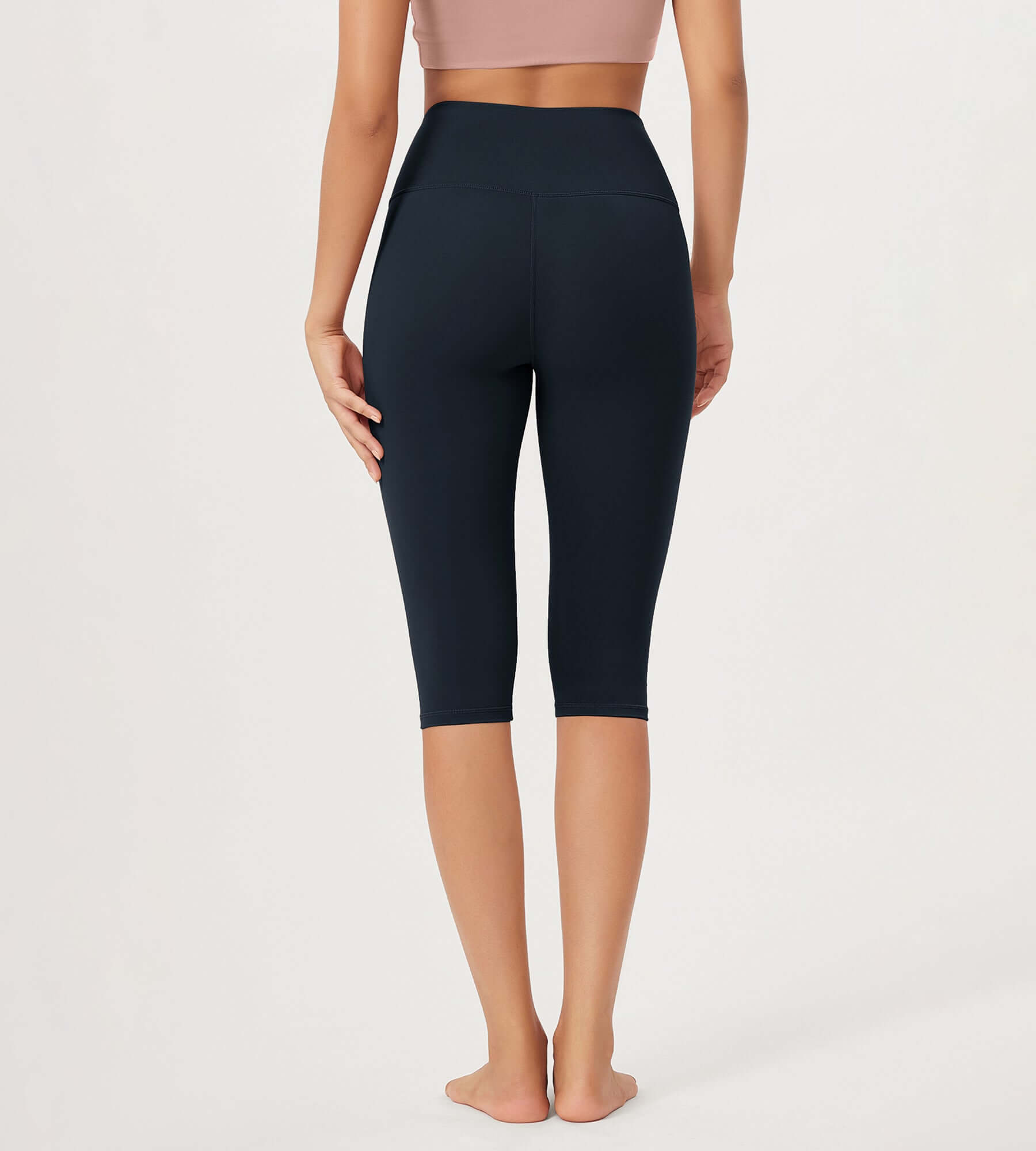 ODLEX 14 High Waist Knee Length Workout Athletic Running Capris Leggings - ododos