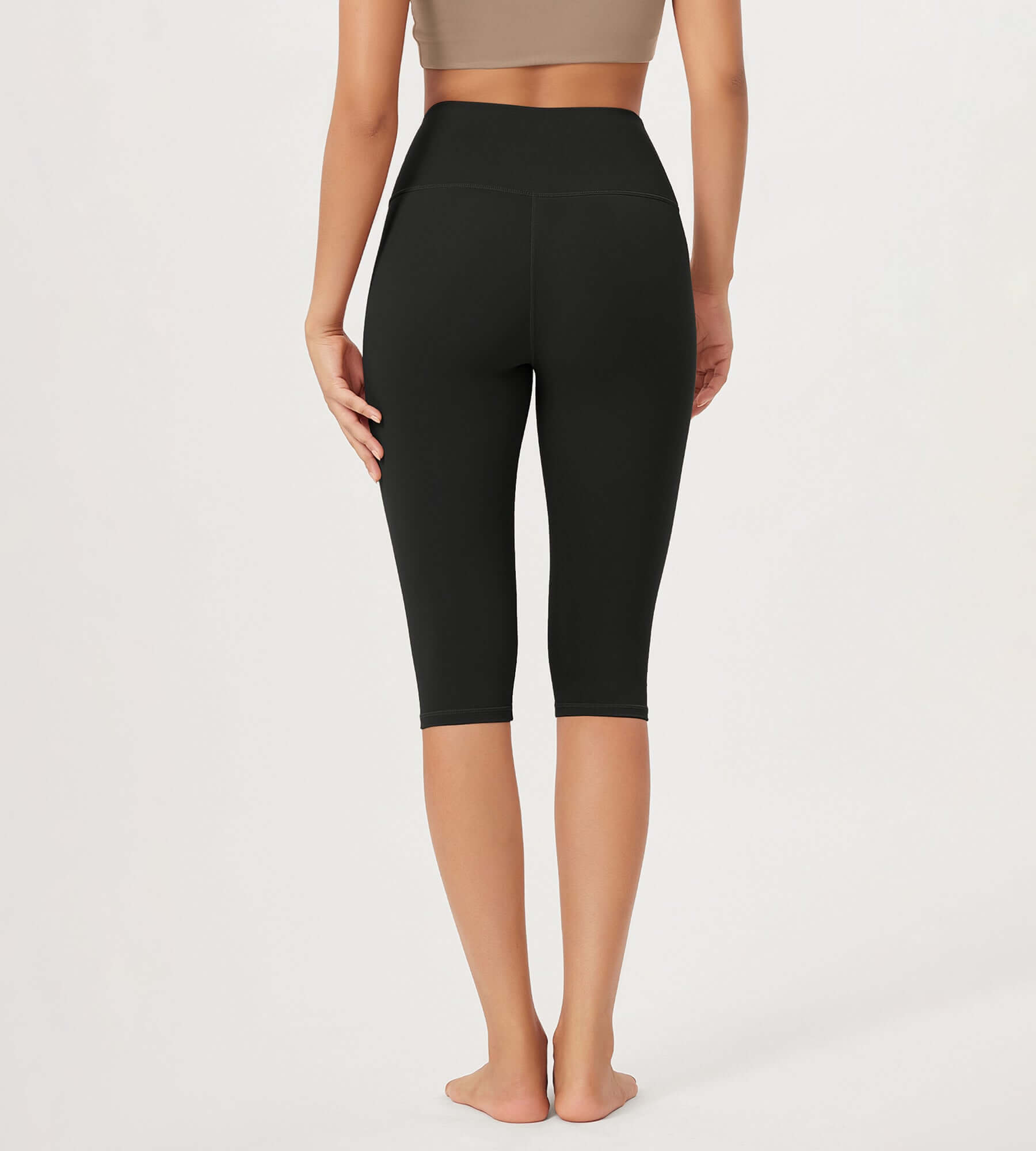 ODLEX 14 High Waist Knee Length Workout Athletic Running Capris Leggings - ododos