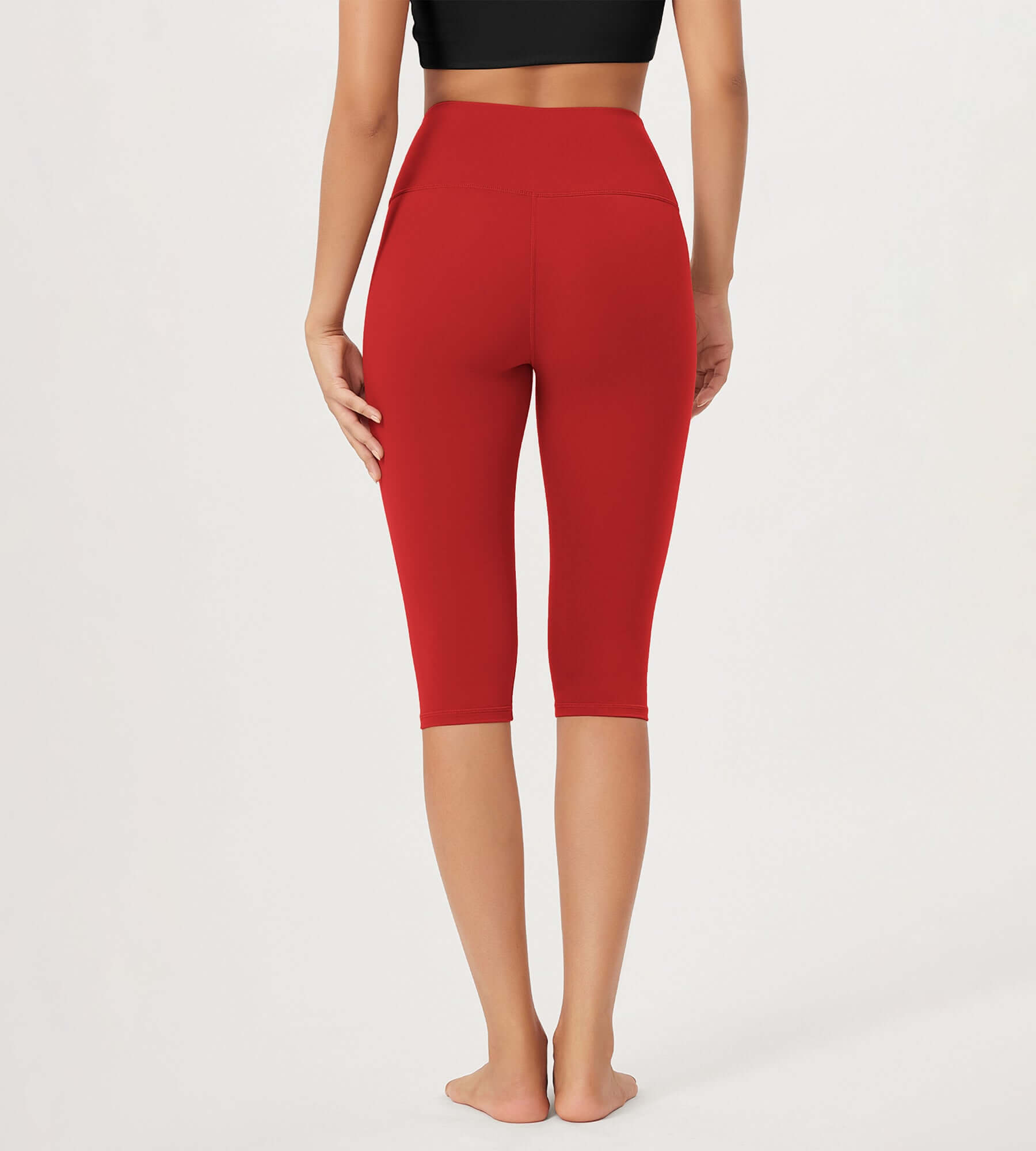 ODLEX 14 High Waist Knee Length Workout Athletic Running Capris Leggings - ododos